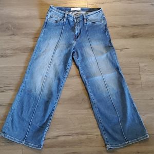 Flying Monkey - Stretchy Cropped Wide Leg Jeans